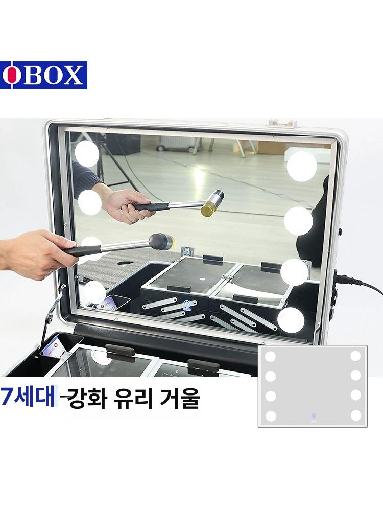 케이스 화장대 캐리어 트롤리 메이크업캐리어 경대 조명 이동식 - 상세 이미지 3