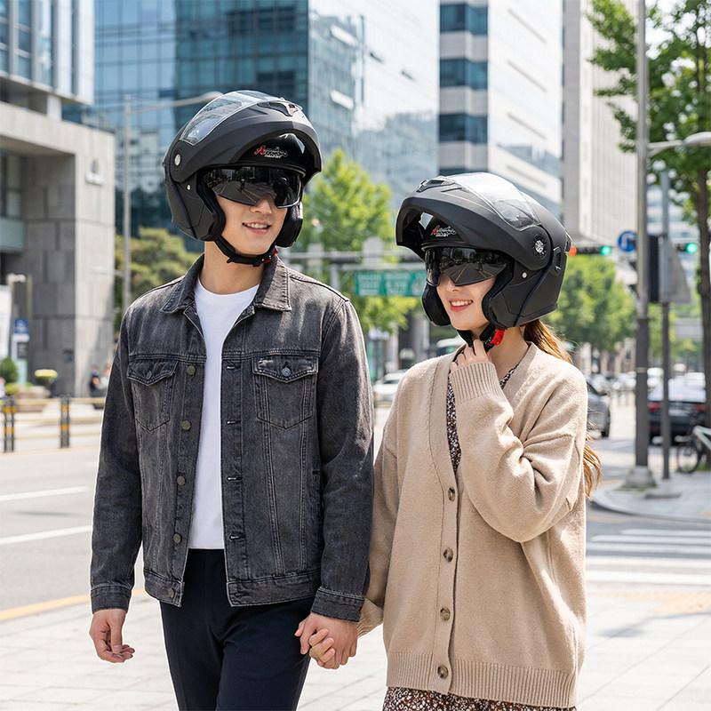 풀페이스 오프로드 하이바 고글 장착 모토크로스 무광 무광블랙 프리사이즈 - 상세 이미지 5