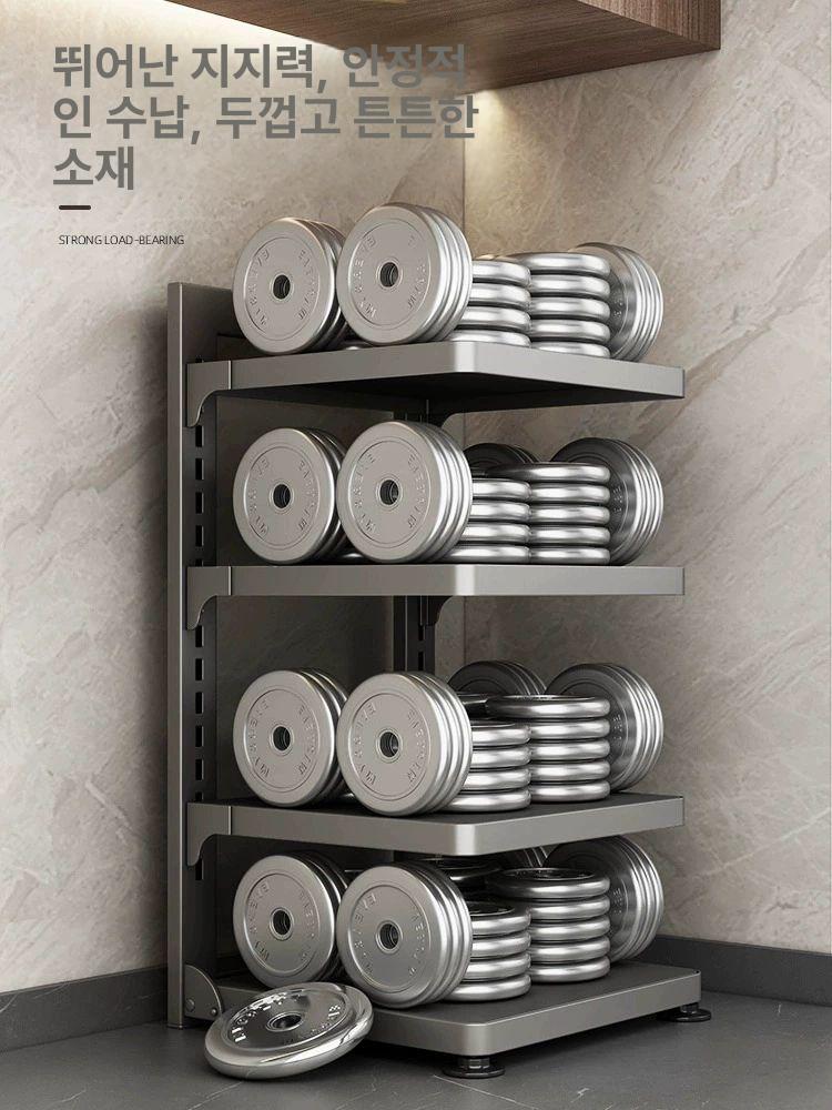 냄비 정리대 하부장 수납 블랙 주방 정리 높이조절 선반 건메탈그레이 3칸 높이조절 - 상세 이미지 5