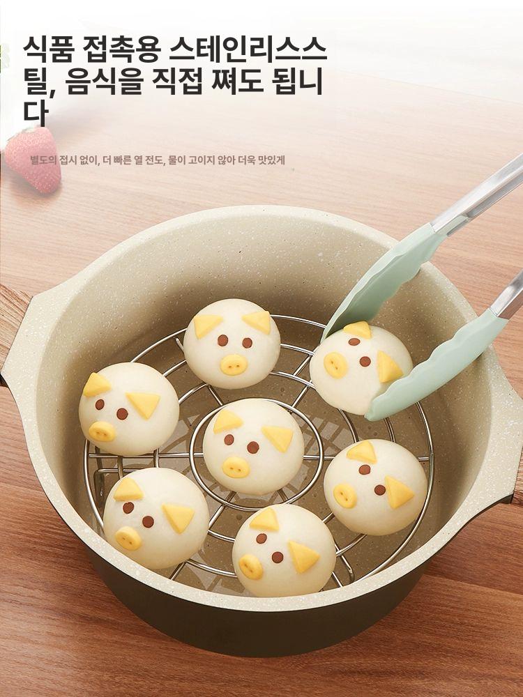 스탠 받침 찜판 찜채반 찜통 에어프라이어 스테인리스 304 높은 소형 지름15.5cm높이5.5cm - 상세 이미지 3