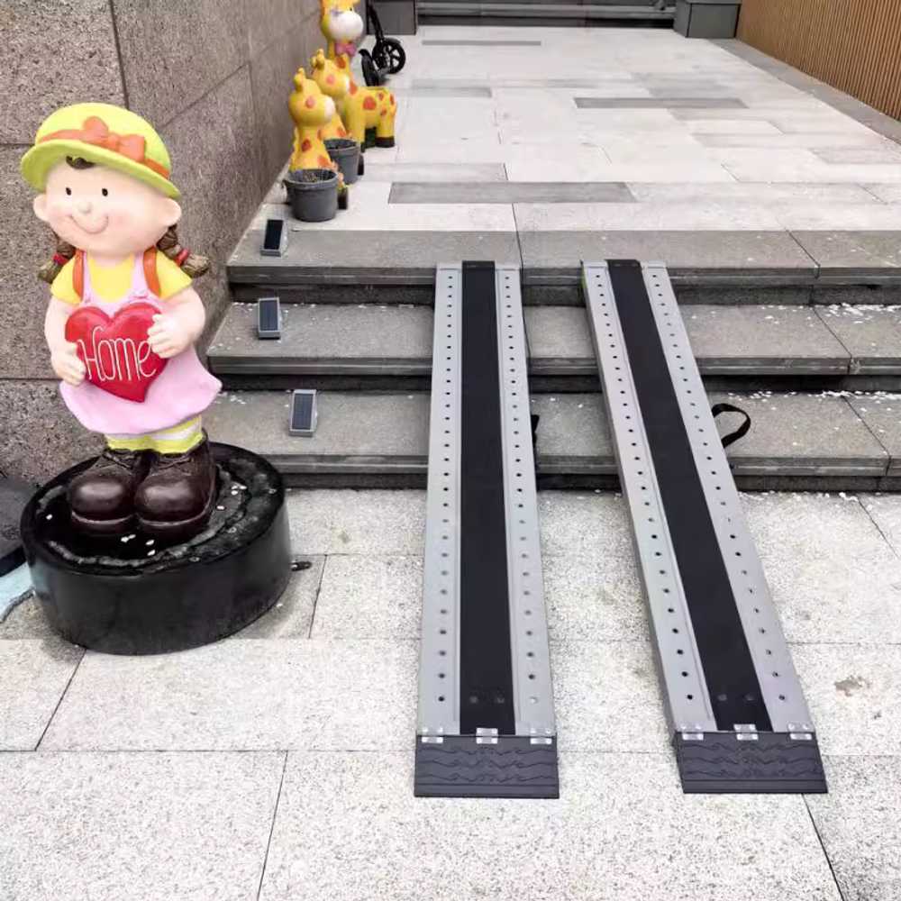 휠체어 경사로 오토바이 짐 계단 용 이동 운반 상하차 도구 100cm - 상세 이미지 2