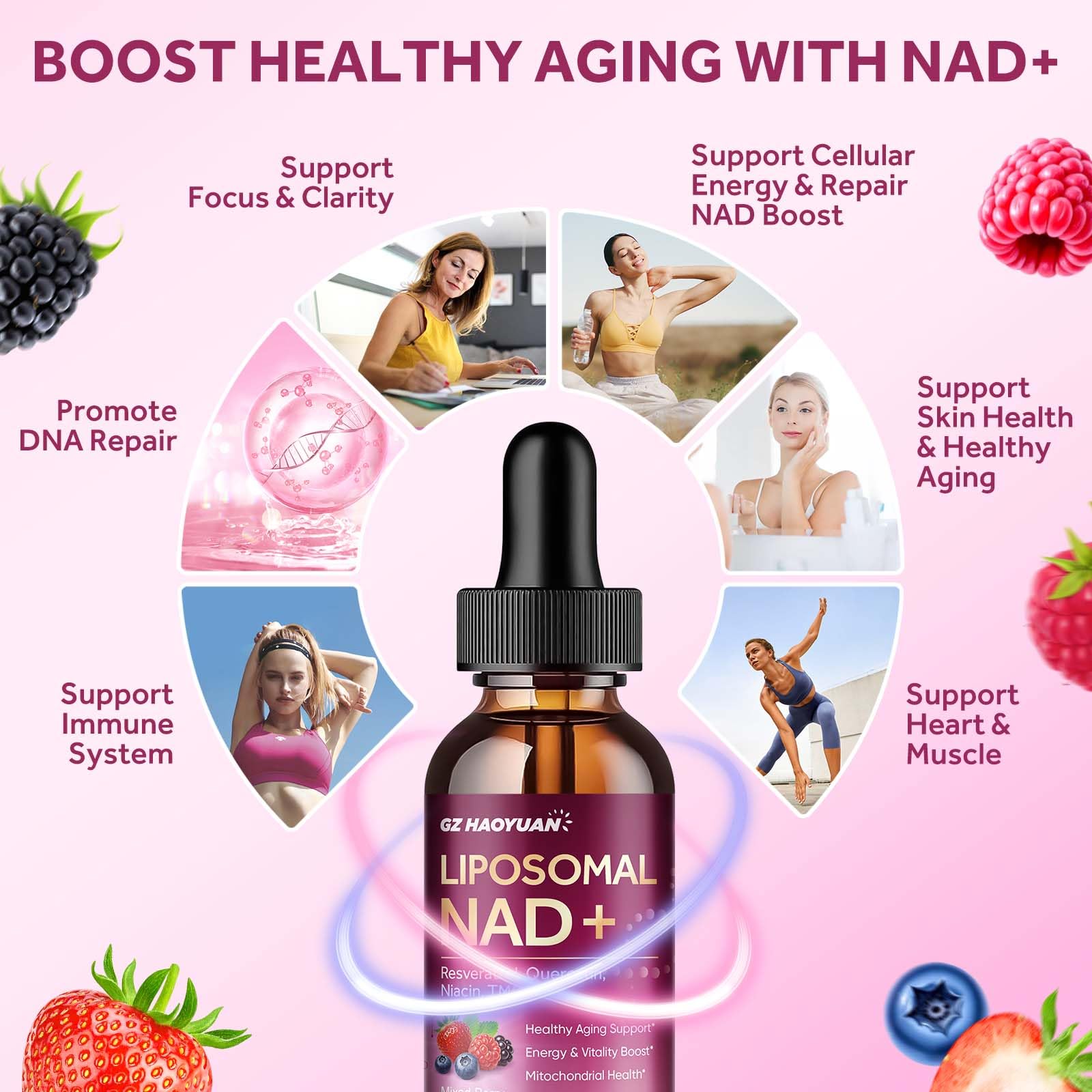 리포좀 NAD 1200mg 액상 니코틴아미드 레스베라트롤 케르세틴 TMG 흑후추 추출물 4 이미지 8