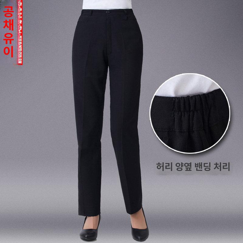 여성용 작업복 정장 바지 슬랙스 실습 웨트리스 4XL - 상세 이미지 3