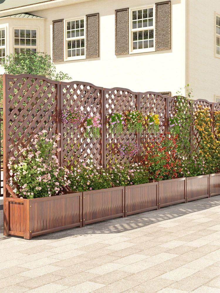 야외 테라스 가림막 난간 베란다 발코니 정원 울타리 칸막이 목재