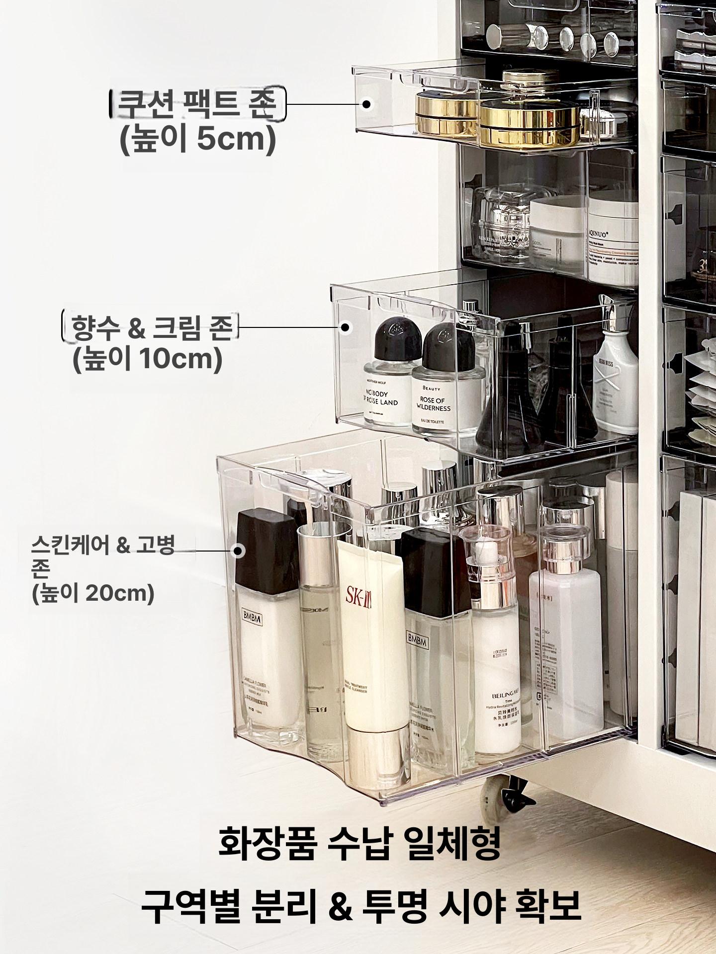 네일 수납장 매니큐어 파츠 플라스틱 네일하부장 아트 진열장 - 상세 이미지 3