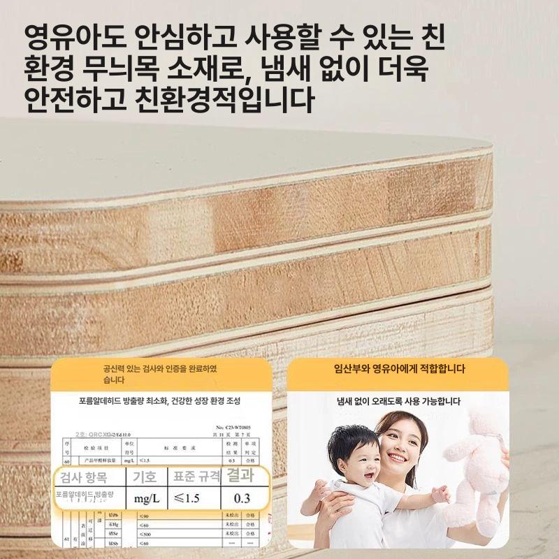화장대세트 접이식 원목 책상 심플 수납 거울 45cm 월넛 기본거울+화장대의자 2층 배송 설치 포함 - 상세 이미지 2