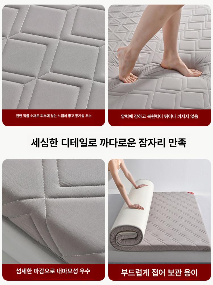 푹신한 얇은 매트리스 수면 싱글 매트 패드 토퍼 - 상세 이미지 5