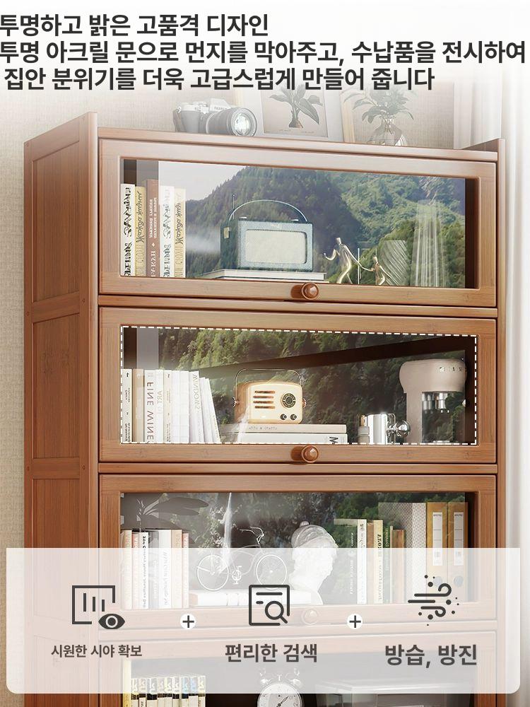 원목 주방 그릇장 수납 빈티지 진열장 엔틱 찬장 선반 접시장 원목그릇장 찻장 미니찬장 컵 - 상세 이미지 3