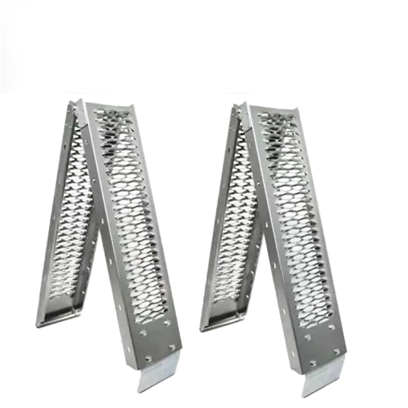농기계 1톤 트럭 오토바이 발판 사다리 받침대 화물차 접이식 경사로 판 22cm 1.95m - 상품 이미지