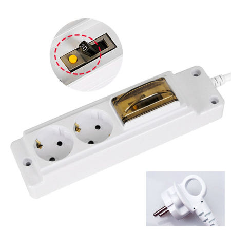 알리바니스토어 콘센트안전커버 멀티캡 멀티탭 고용량 멀티코드 콘센트 2구 5M 누전 차단기