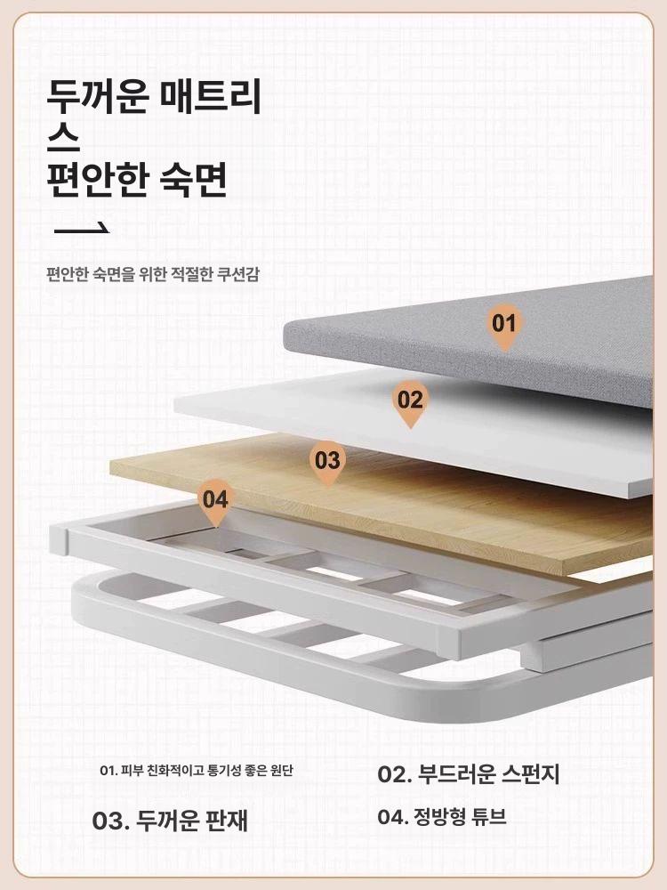 고시원 접이식 침대 1인용 미니침대 원룸 자취방 수납형 싱글사이즈 - 상세 이미지 5