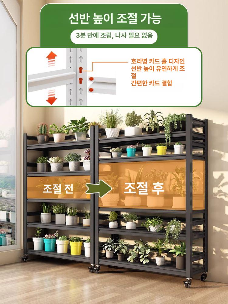 철제 수납선반 연결형 모듈 무볼트 거실 조립 팬트리 4단 118cm 60cm 40cm - 상품 이미지