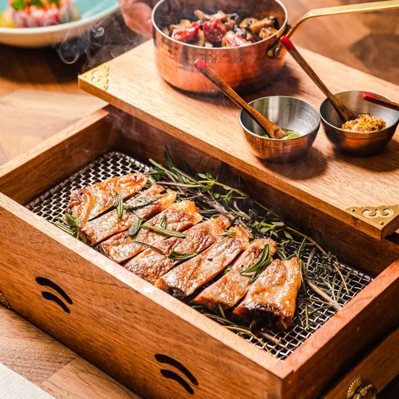 훈연박스 오마카세 훈제 불향 스모커 베이컨 바베큐 스타일 B 서랍형 - 상품 이미지
