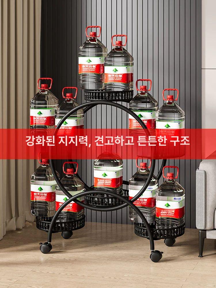 베란다 화분정리대 바퀴 달린 화분랙 원형 홈인테리어 - 상세 이미지 2