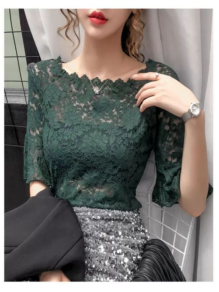 레이스칠부 라인댄스복 라틴댄스복 - 상품 이미지