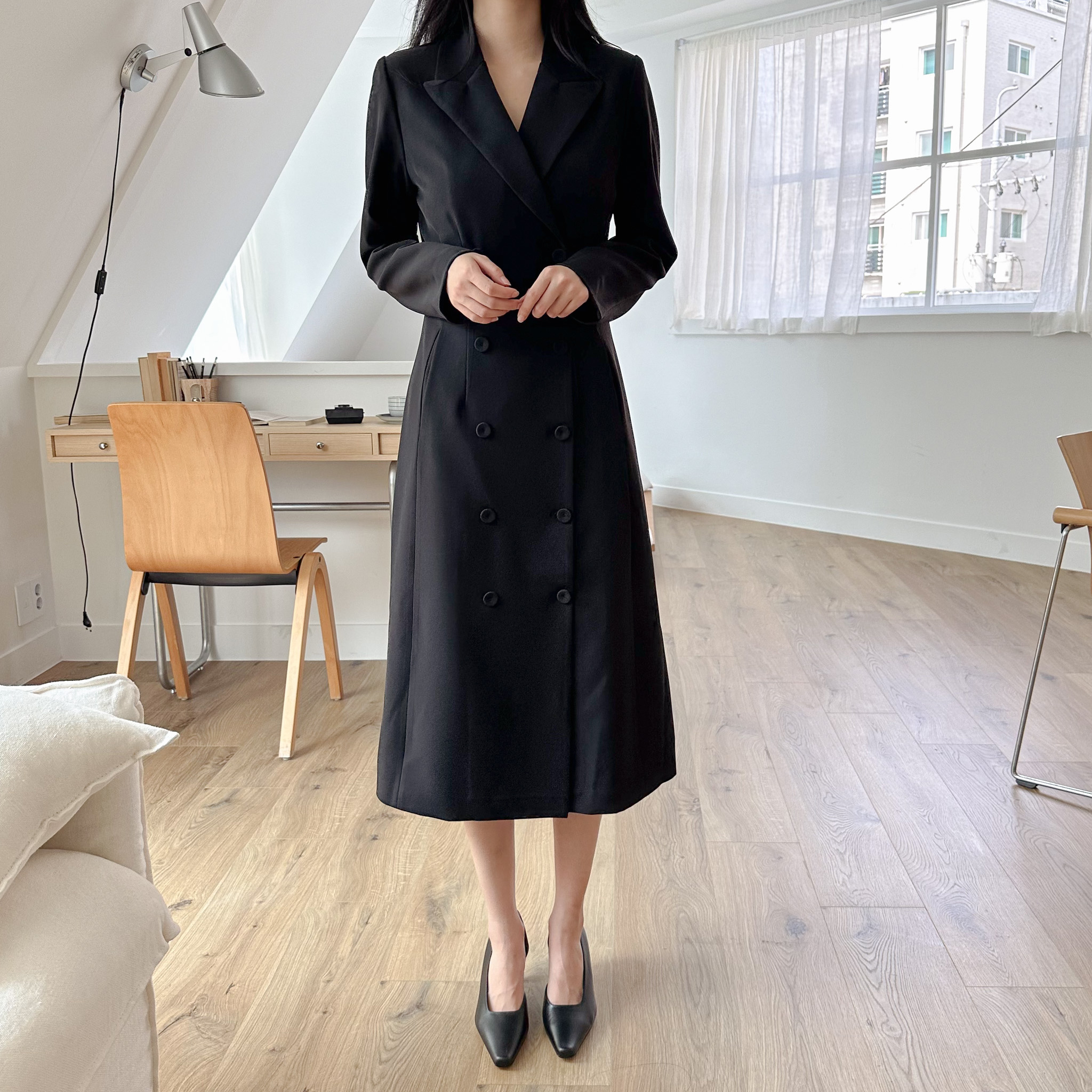 자켓 빅사이즈원피스 결혼식하객룩 오피스 77사이즈 88사이즈 피로연 예복정장 봄 겨울 혼주 상견례옷차림 제품 이미지