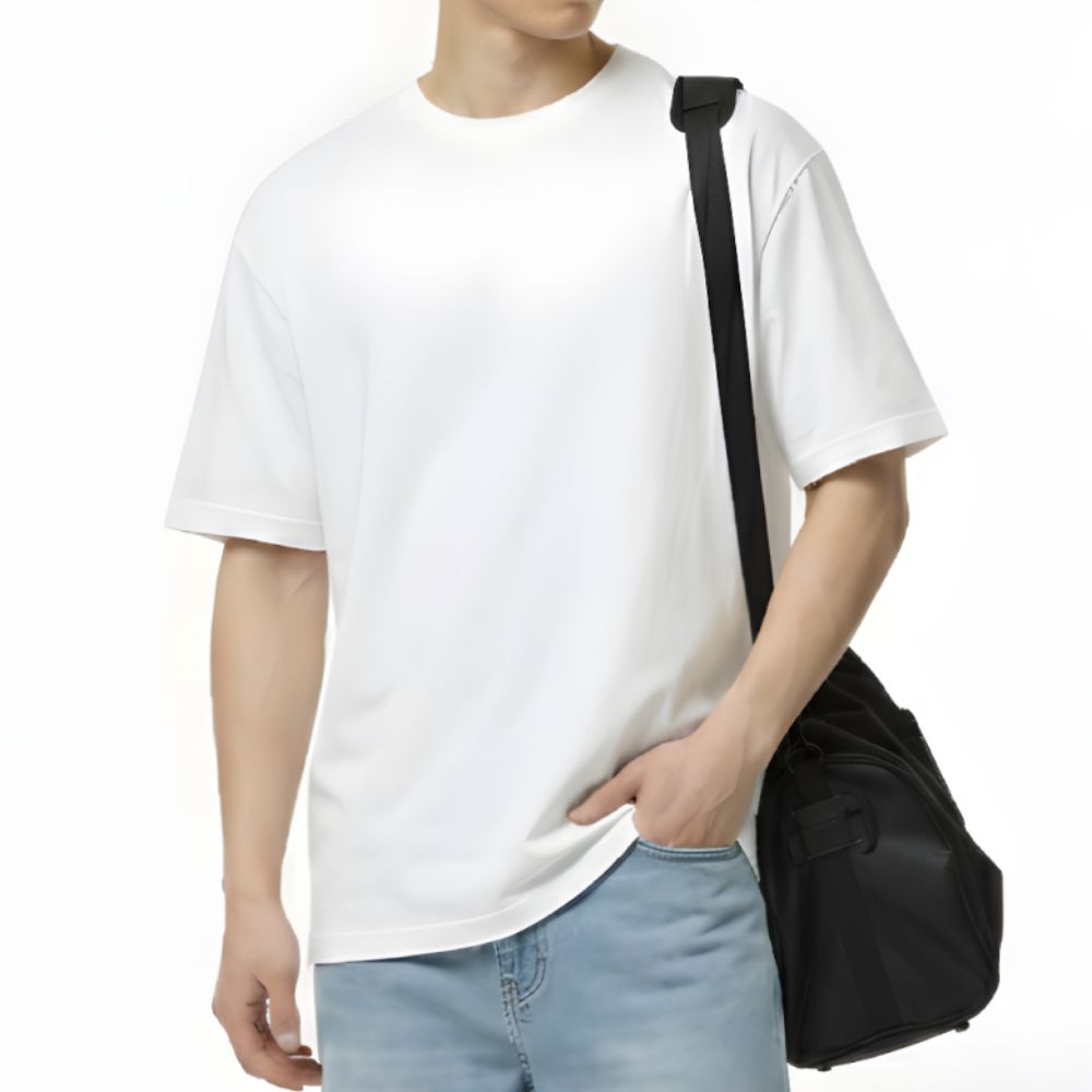 무지반팔티 남자 기능성 드라이 오버핏 면티 러닝 반팔 쿨링 티셔츠 - 상세 이미지 4