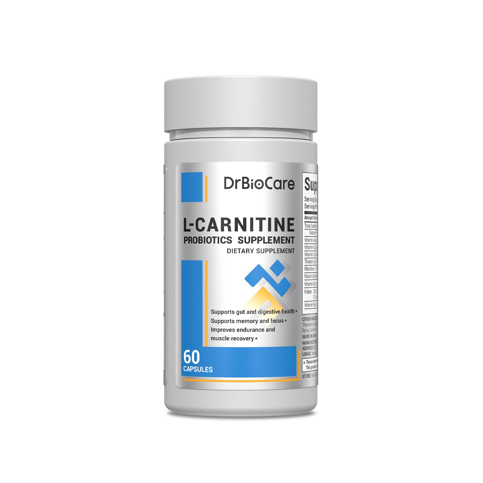 DrBioCare L-카르니틴 프로바이오틱스 60캡슐 그린커피·가르시니아 - 상품 이미지