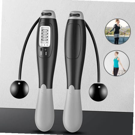 운동기구 무소음 무선 디지털 스마트 카운터 줄넘기 M10869