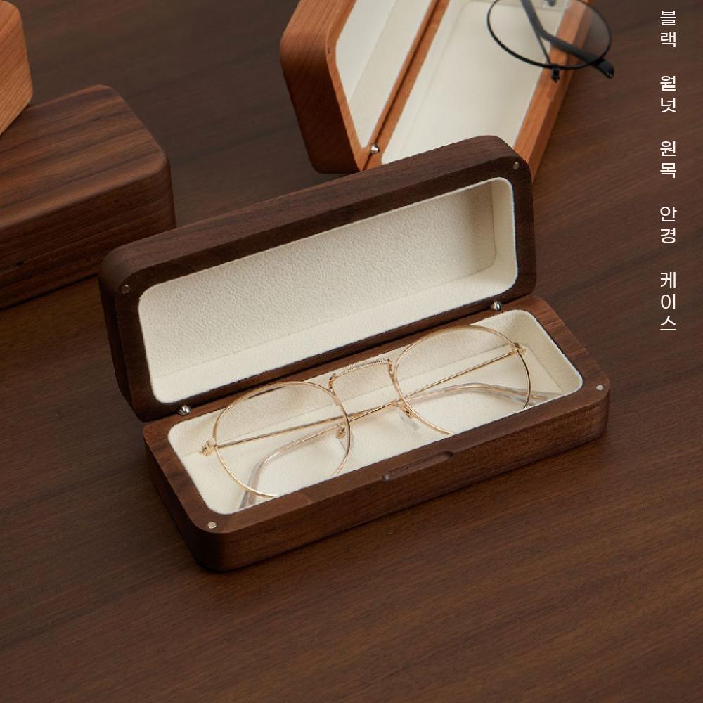 원목 안경 귀걸이 고급 귀금속 목걸이 케이스 수납함 반지 보관함 - 상세 이미지 2