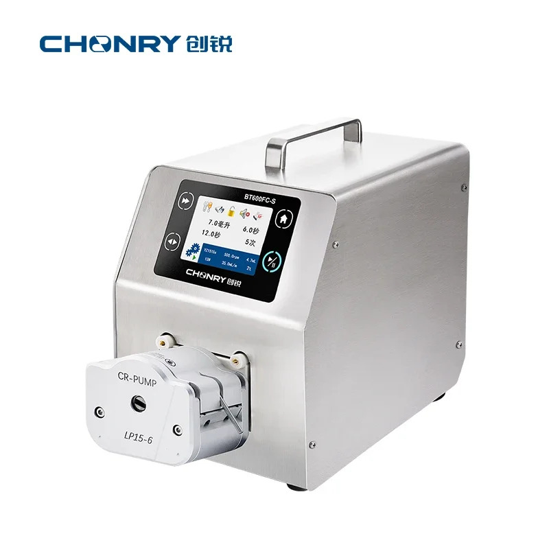 CHONRY BT600FC-S 산업실리콘 튜브 연동 펌프 고유량 스테인레스 스틸 멀티 채널