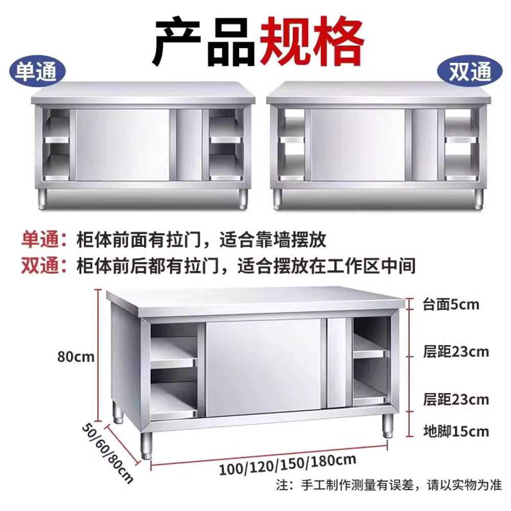 업소용캐비넷작업대 그릇정리대 하부장 싱크대정리 80x40x80cm 이미지 7