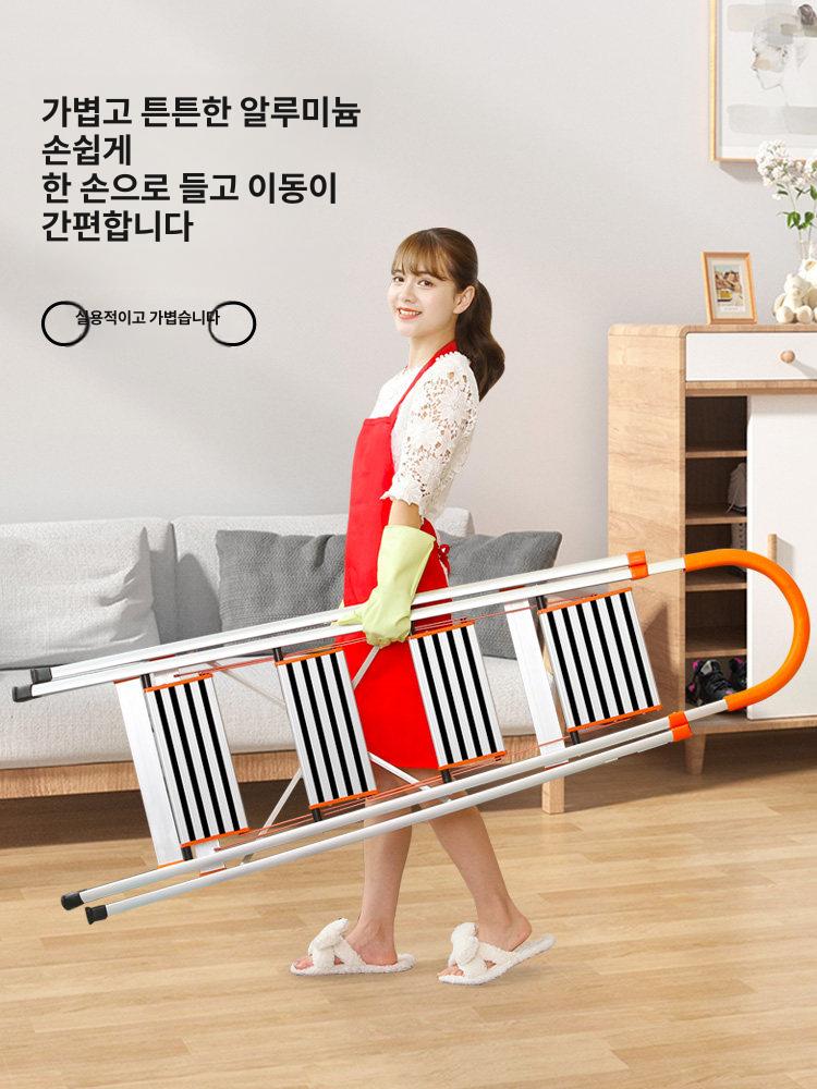 자립식 사다리 야외용 접이식 발판 경량 고소작업 이동식 다용도 표준 알루미늄 3단 - 상세 이미지 2