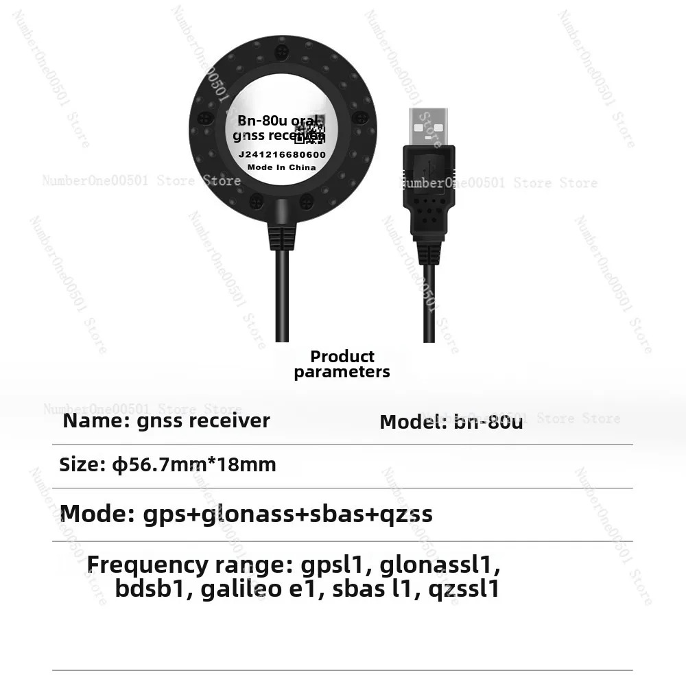 USB 수신기 GPS Beidou 포지셔닝 모듈 컴퓨터 노트북 자동차 타이밍 속도 측정 안테나 BN-808