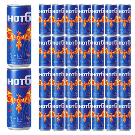 롯데칠성 마린바니 핫식스 250ml 30캔 다과 차 과일음료