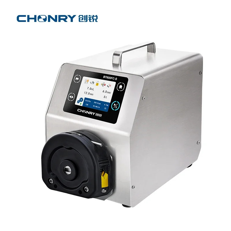 CHONRY BT600FC-S 산업실리콘 튜브 연동 펌프 고유량 스테인레스 스틸 멀티 채널