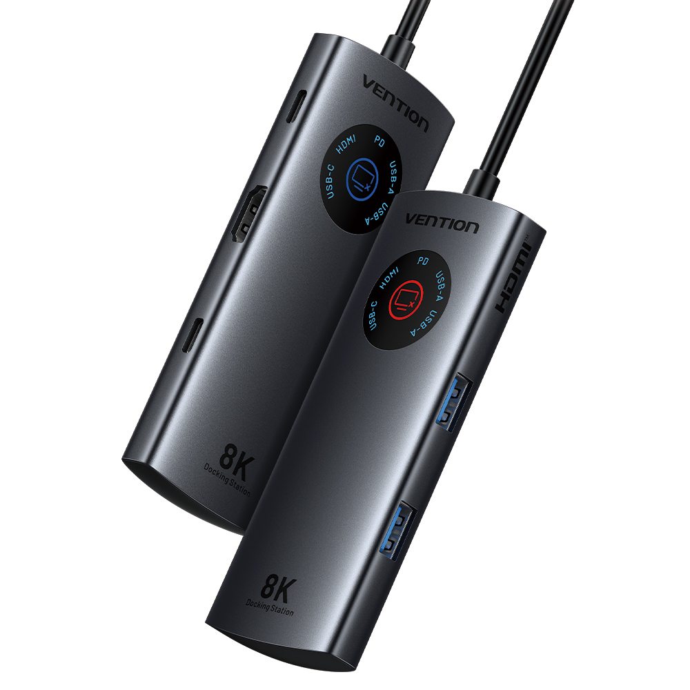 벤션 C타입 8K HDMI PD USB 멀티 허브 도킹스테이션 TQX, 미러링 터치 On Off 사생활 보호기능 - 상세 이미지 5