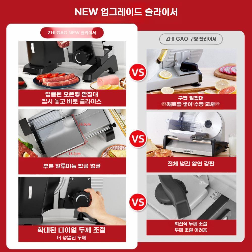 전동 자동 슬라이서 고기 채소 겸용 가정 업소용 절단기 - 상세 이미지 5