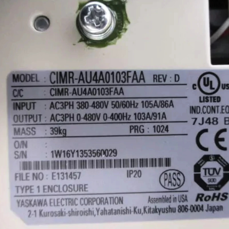 CIMR-AU4A0103FAA Yaskawa 인버터