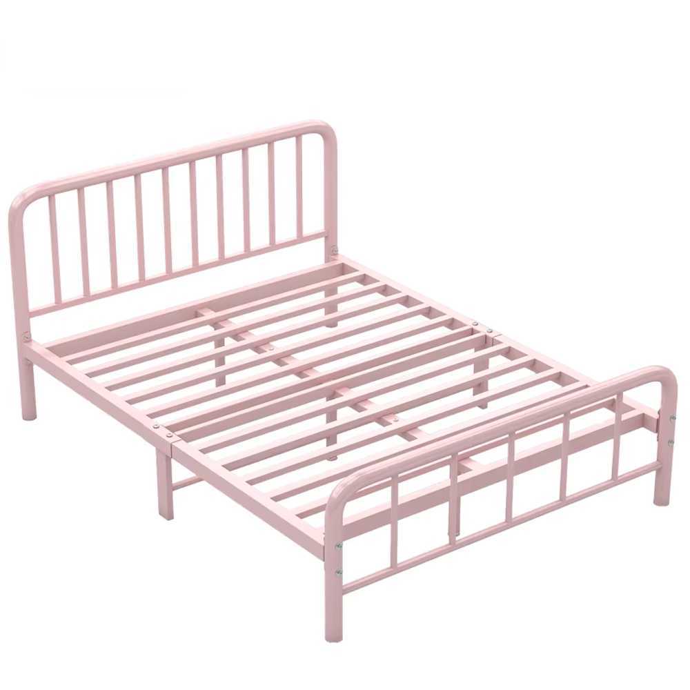 침대 철제 프레임 매트리스 받침대 화이트 슈퍼싱글 매트 블랙 100x200cm - 상품 이미지