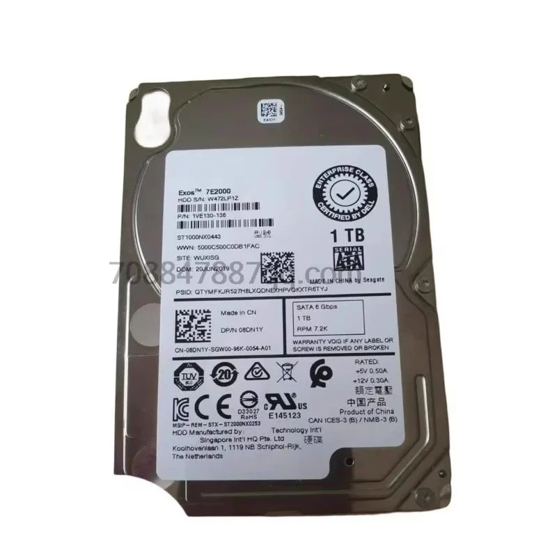 오리지널 1T 1TB 2.5 SATA 7.2K 08DN1Y ST1000NX0443