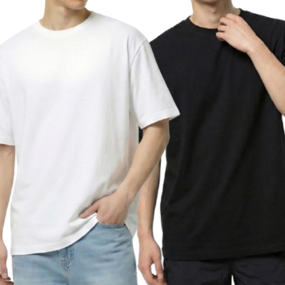 무지반팔티 남자 기능성 드라이 오버핏 면티 러닝 반팔 쿨링 티셔츠 - 상품 이미지