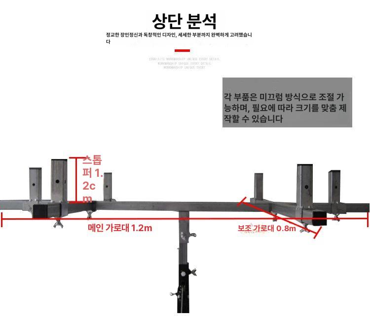 천정형 에어컨 지지대 리프팅 이동식 상승기 덕트 시공 3.2m 손전동 겸용형 표준 터빈박스 가벼운 - 상세 이미지 5