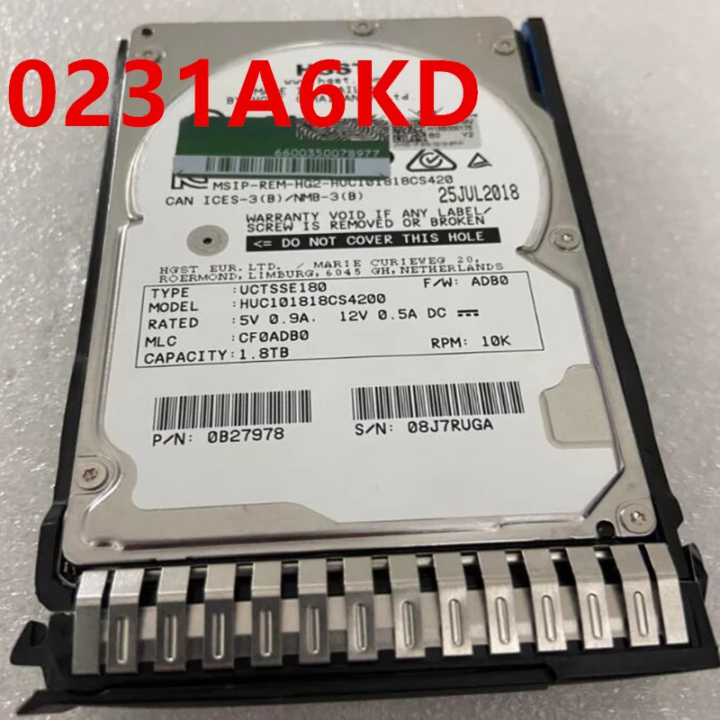 Huawei호환 1.8TB SAS 2.5 10K 128MB 하드 드라이브 0231A6KD 0231A7MV거새