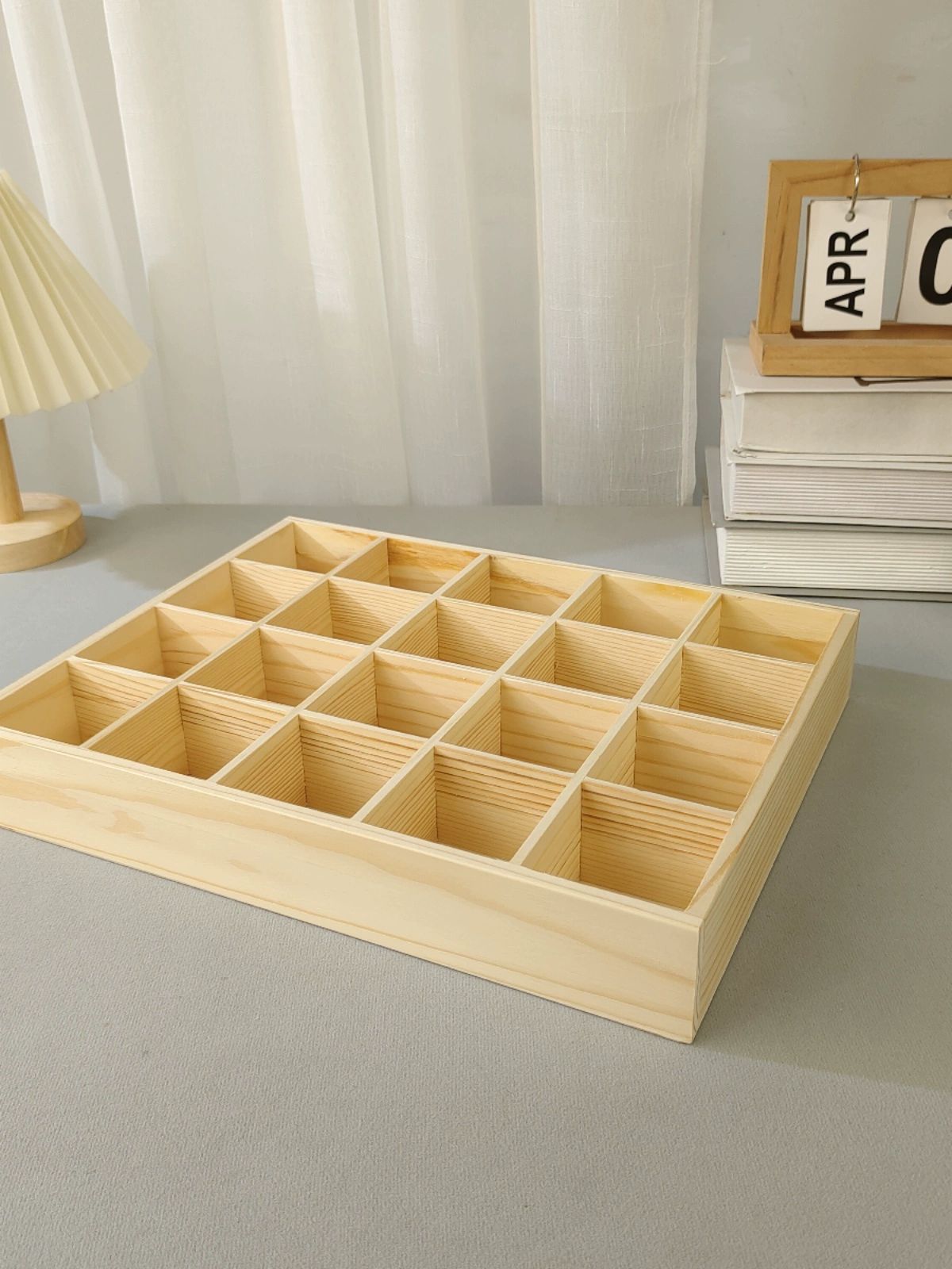 원목 수납 상자 칸막이 정리함