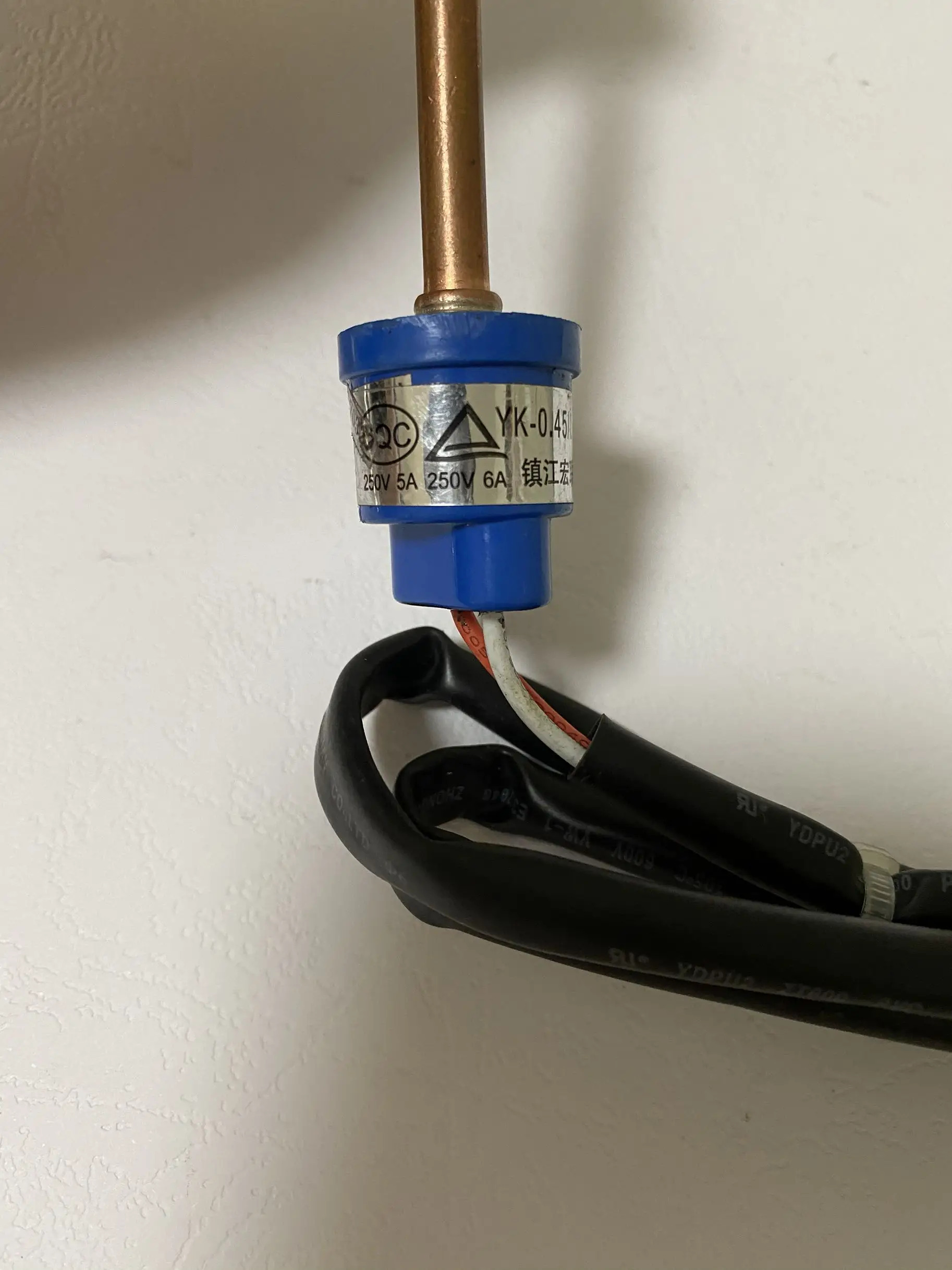 YK-0.45/0.55 압력 컨트롤러 OFF 0.45Mpa ON 0.55Mpa 250V 5A 6A