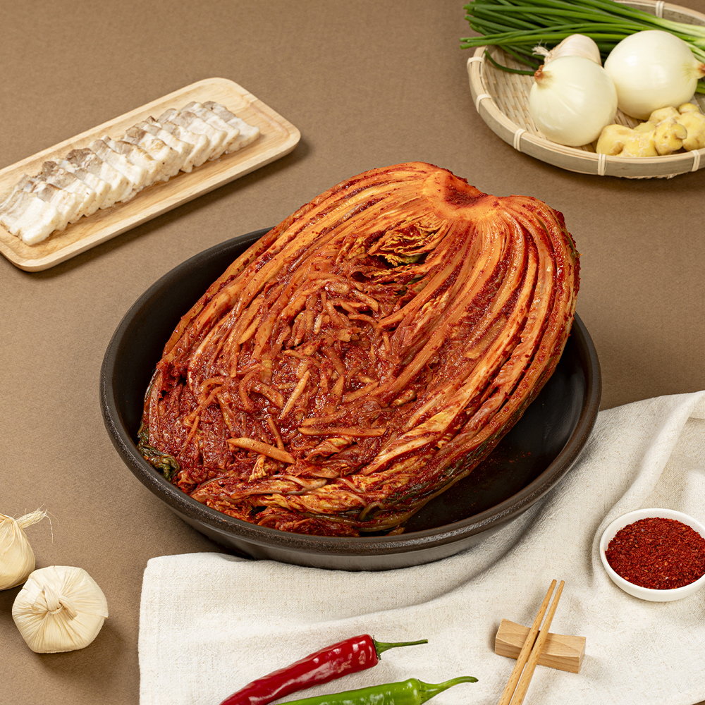 진백김치 매운 실비 김치 주문 화끈한 불김치 2kg, 1개 - 상품 이미지