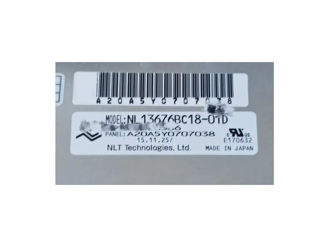 오리지널 NL13673BC18-01D LCD 디스플레이 화면