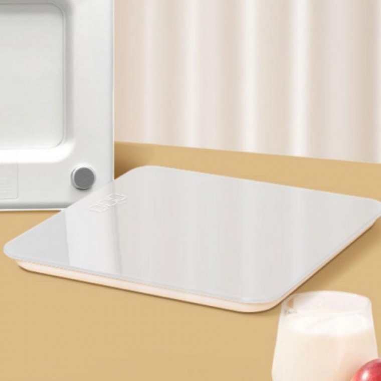 지니몰 전자 강화유리 화이트 몸무게 스마트 디지털 체중계