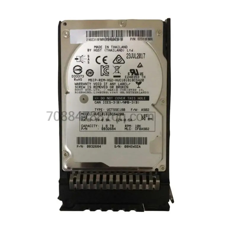 원본 02311FMR 1.8T 10K SAS 2.5 RH5288 1288V3 2288V5
