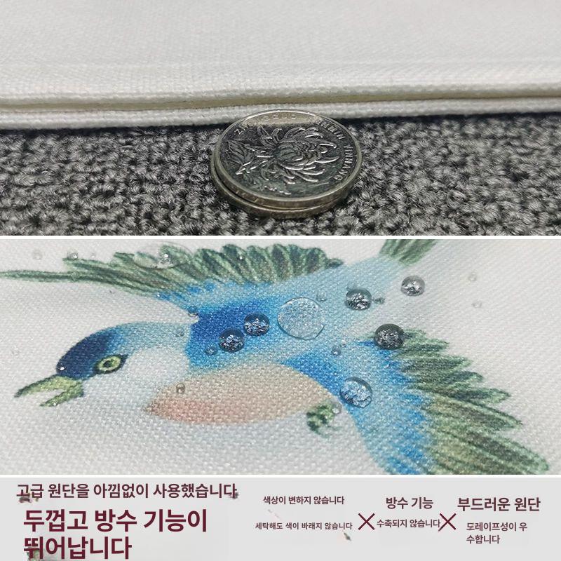 연꽃 가림막 커튼 주방 파티션 화장실 패브릭