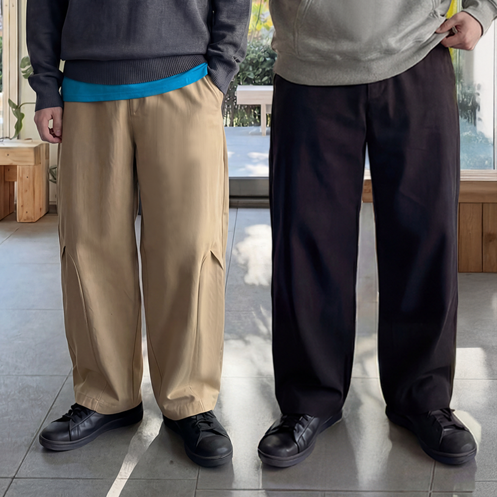 1+1 남자면바지 남자와이드팬츠 벌룬팬츠 통바지 - 상품 이미지