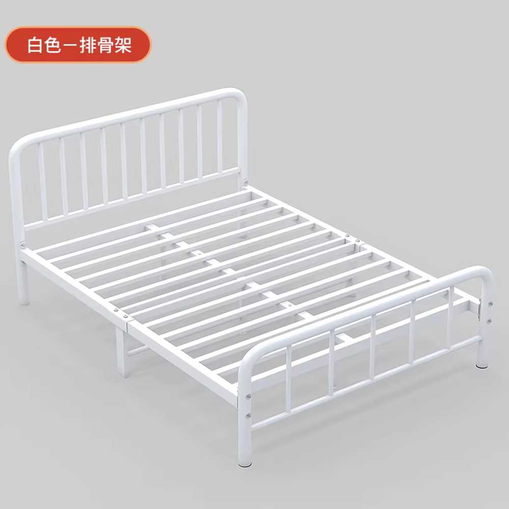 침대 철제 프레임 매트리스 받침대 화이트 슈퍼싱글 매트 블랙 100x200cm 이미지 8