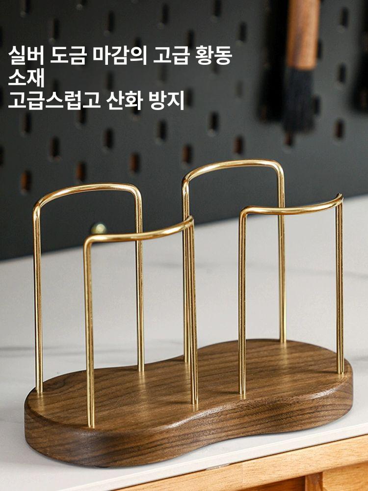 종이컵 거치대 셀프바 정리 보관함 탕비실용 휴게실 비치 너도밤나무 소형 이중 8cm 이내 - 상세 이미지 2