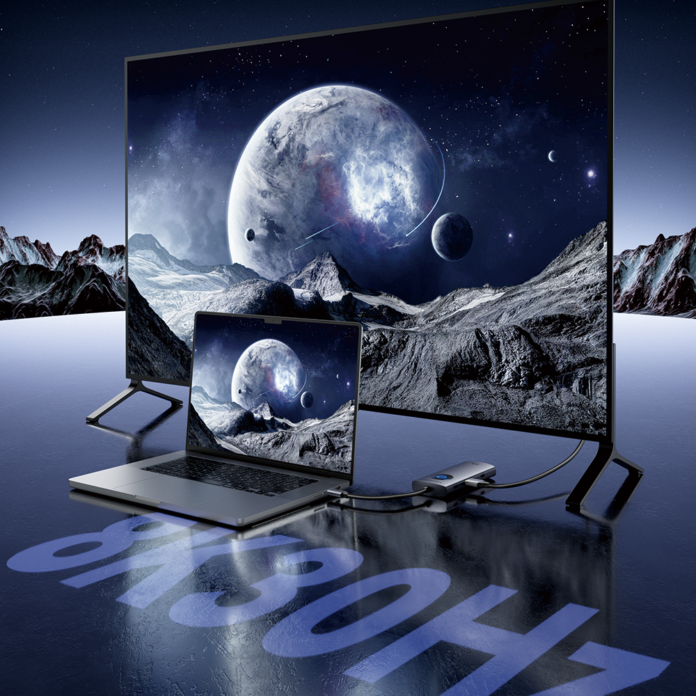 벤션 C타입 8K HDMI PD USB 멀티 허브 도킹스테이션 TQX, 미러링 터치 On Off 사생활 보호기능 - 상세 이미지 2