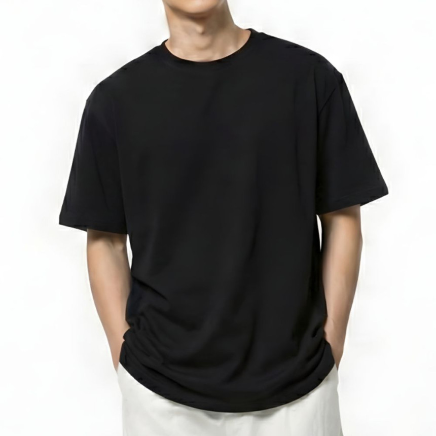 무지반팔티 남자 기능성 드라이 오버핏 면티 러닝 반팔 쿨링 티셔츠 사진 2